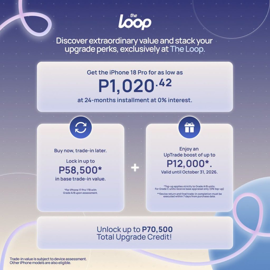 Get Up to ₱92K Worth of Freebies with The Loop’s iPhone 18 Deals! 44 The Loop x iPhone 18 Pro UpTrade
