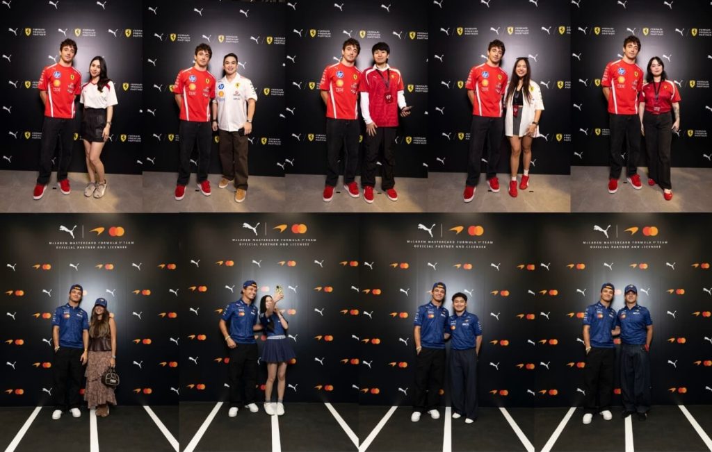PUMA Takes Philippine Ambassadors Behind the Scenes for an Exclusive Meet and Greet with F1 Drivers Charles Leclerc and Lando Norris 28 PUMA Philippines Representatives with Lando Norris and Charles Leclerc 2