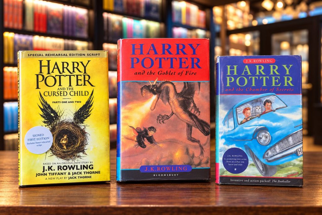 Signed Harry Potter Books, Collectibles, and Gifts Take Center Stage at Big Bad Wolf Books Manila 2026 2 Three Harry Potter Books on Display