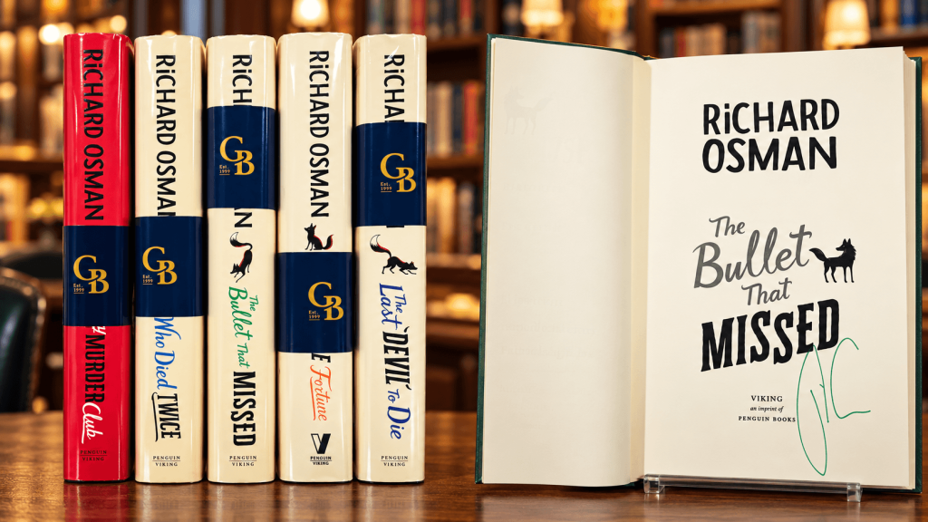 Signed Harry Potter Books, Collectibles, and Gifts Take Center Stage at Big Bad Wolf Books Manila 2026 5 Richard Osman hardbacks with signed title page