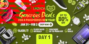 Lazada's CNY Generous Deals Up to 80% Off!