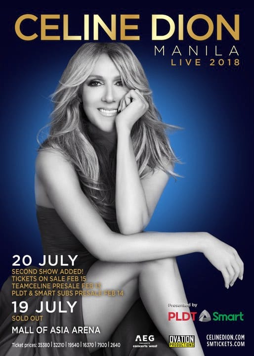 CELINE DION LIVE 2018 IN MANILA