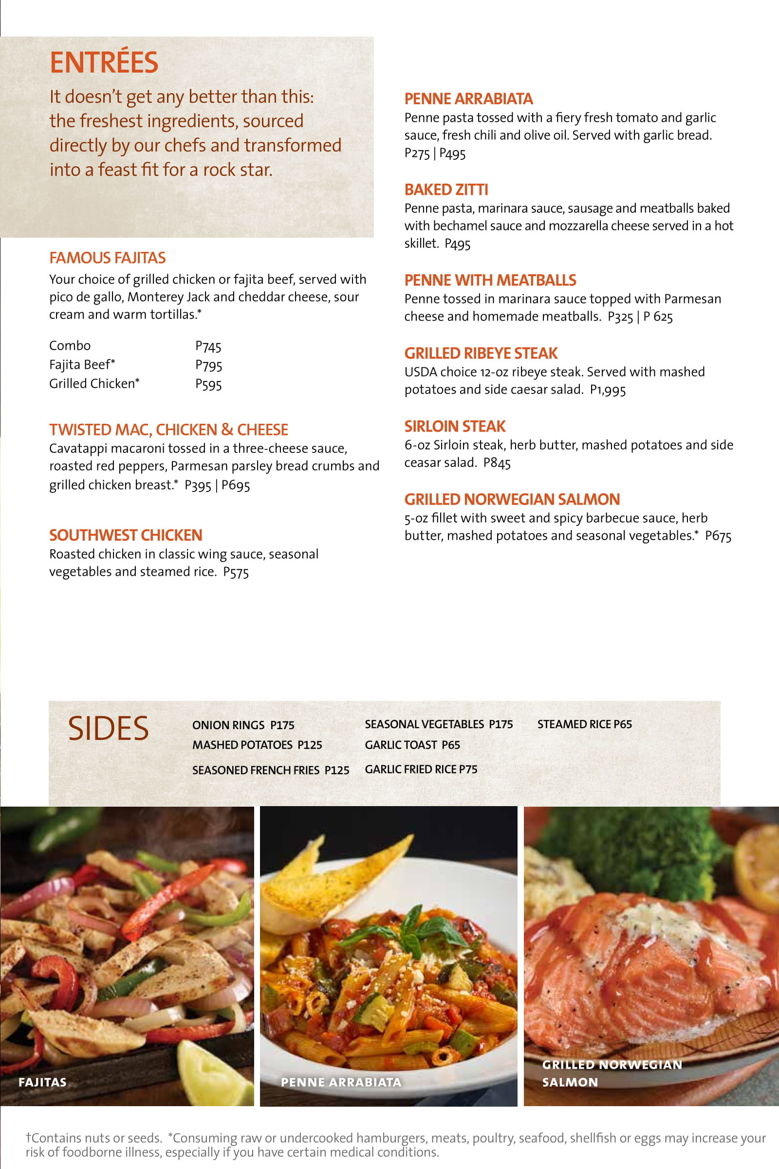 Hard Rock Cafe Manila Menu ClickTheCity Food Drink