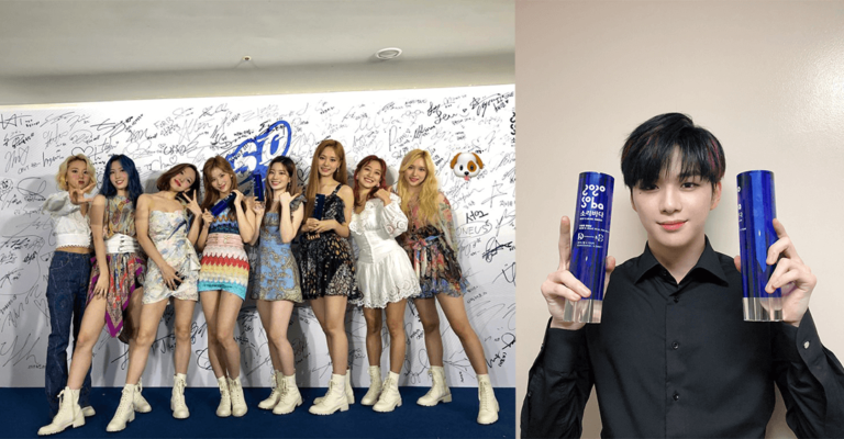 Twice and Kang Daniel at the 2020 Soribada Music Awards