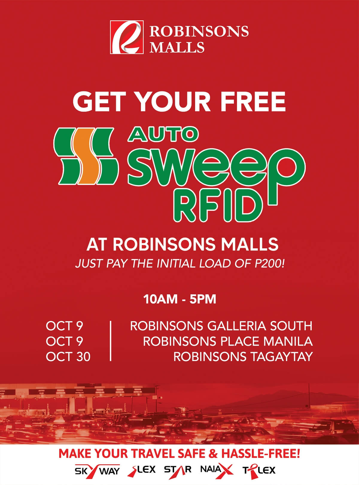 Free Autosweep RFID Installation Offered at Robinsons Malls ClickTheCity