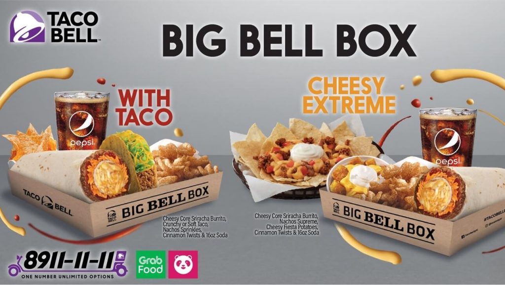 Taco Bell - Cheesy Core Sriracha Burrito BIg Bell Box