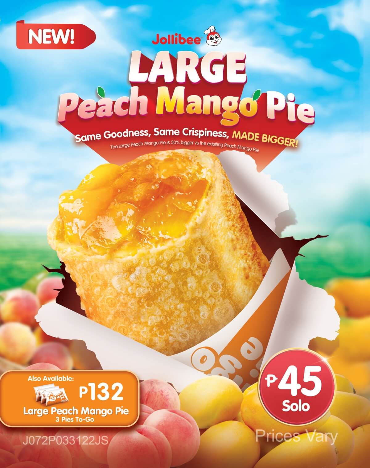 Jollibee Introduces the Large Peach Mango Pie for Your Big Cravings
