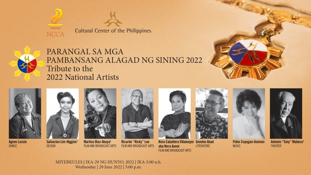 CCP to Pay Tribute to the 2022 National Artists ClickTheCity