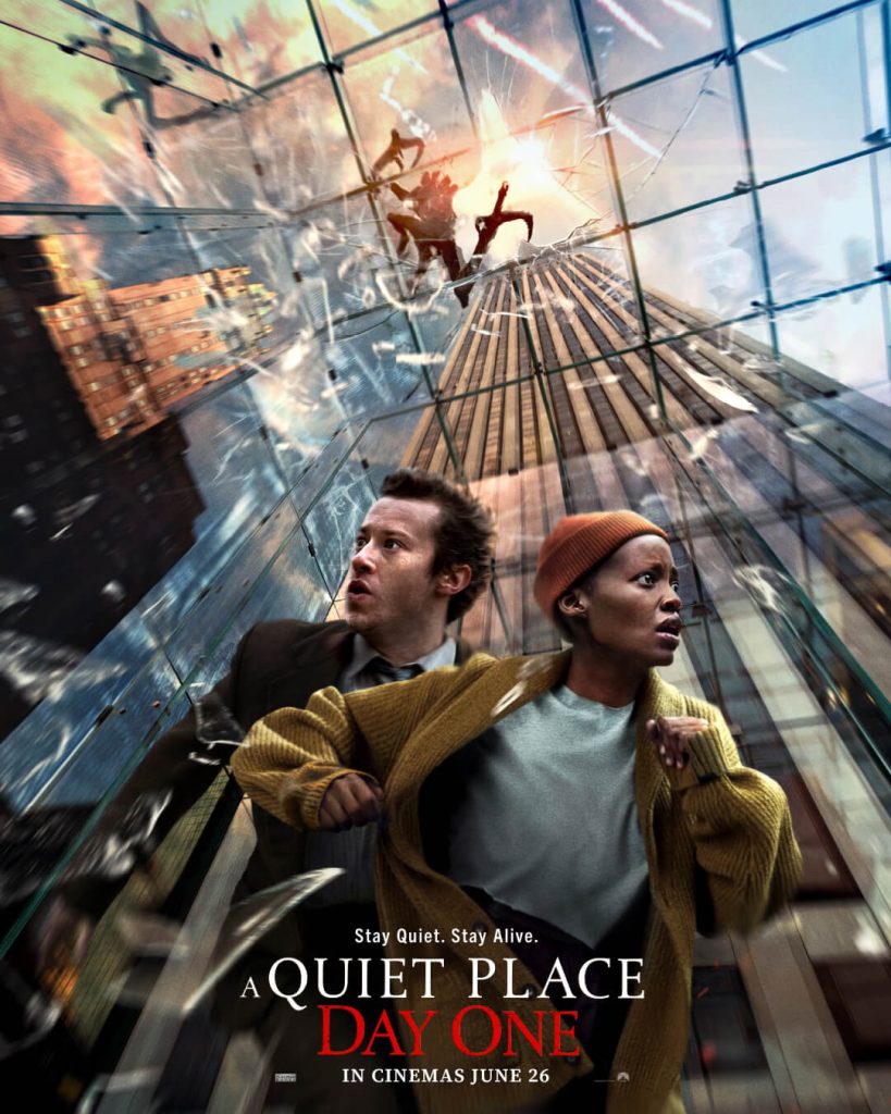A QUIET PLACE DAY ONE POSTER ARTWORK GLASS 4X5