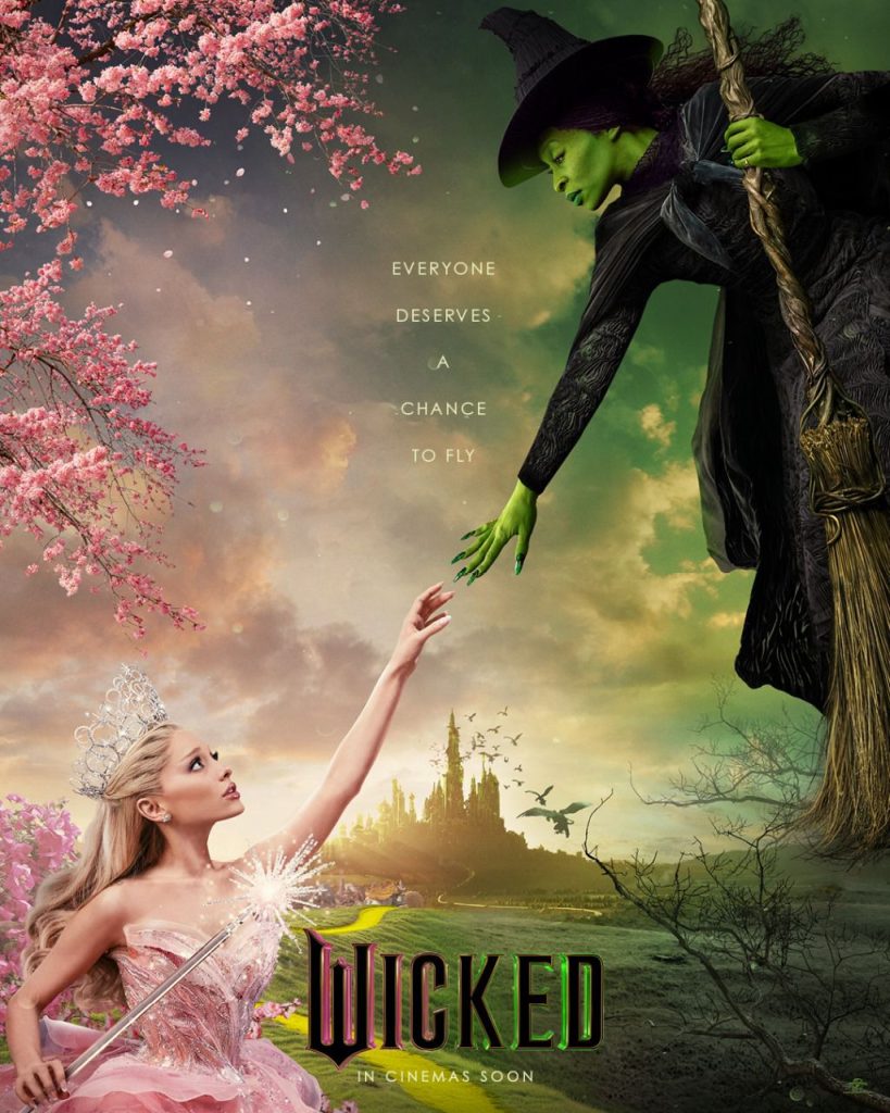 Everyone Deserve a Chance to Fly. Watch the official trailer for Jon M. Chu’s big-screen adaptation of “Wicked,” starring Ariana Grande and Cynthia Erivo 19 Wicked poster