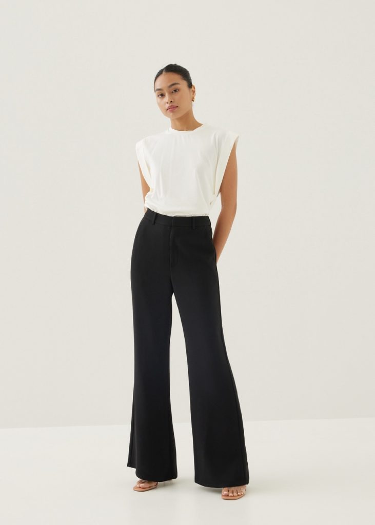 Love BonitoPvara Regular Flare Pants in Black
