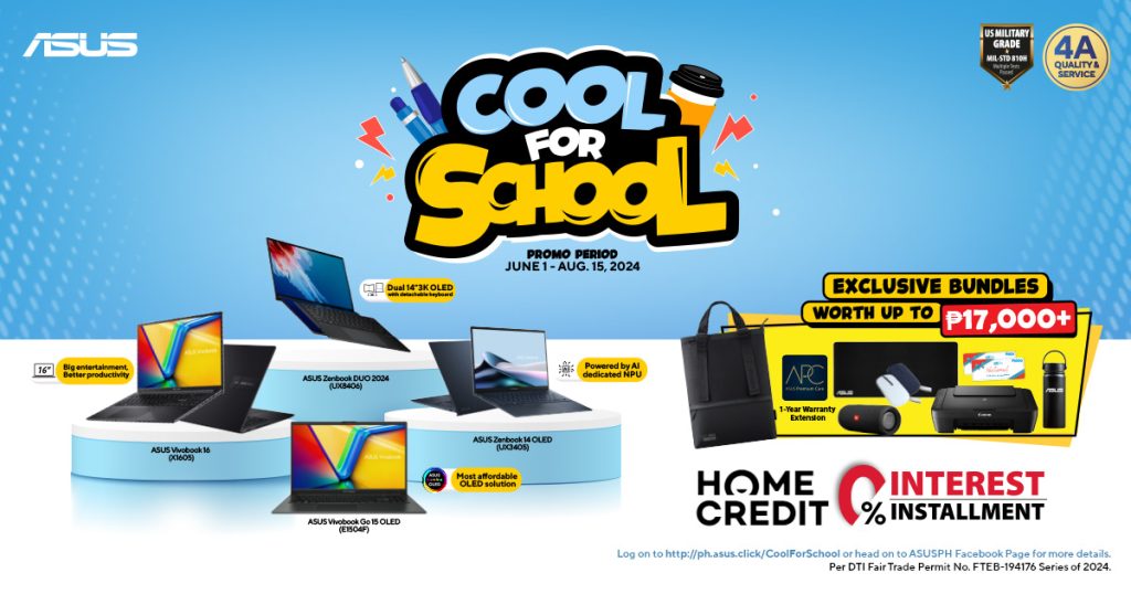 Go Back to School with the ASUS AND ROG COOL FOR SCHOOL PROMO, Bundles Worth up to PHP 41,900+! 3 2 ASUS KV