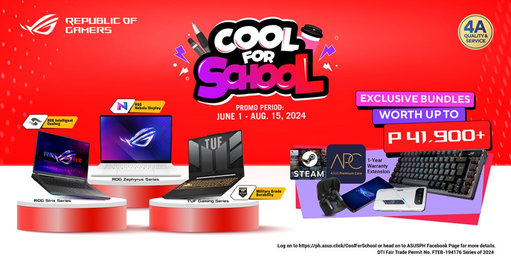 Go Back to School with the ASUS AND ROG COOL FOR SCHOOL PROMO, Bundles Worth up to PHP 41,900+! 4 3 ROG KV