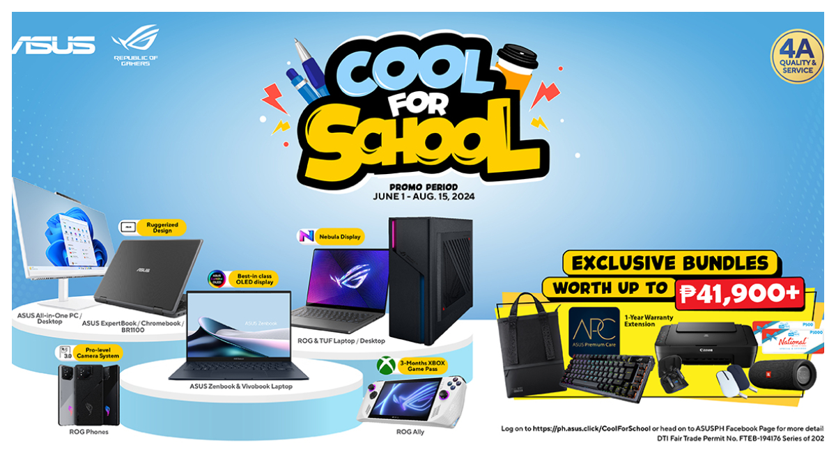 Go Back to School with the ASUS AND ROG COOL FOR SCHOOL PROMO, Bundles Worth up to PHP 41,900+! 1 Go Back to School with the ASUS AND ROG COOL FOR SCHOOL PROMO, Bundles Worth up to PHP 41,900+!