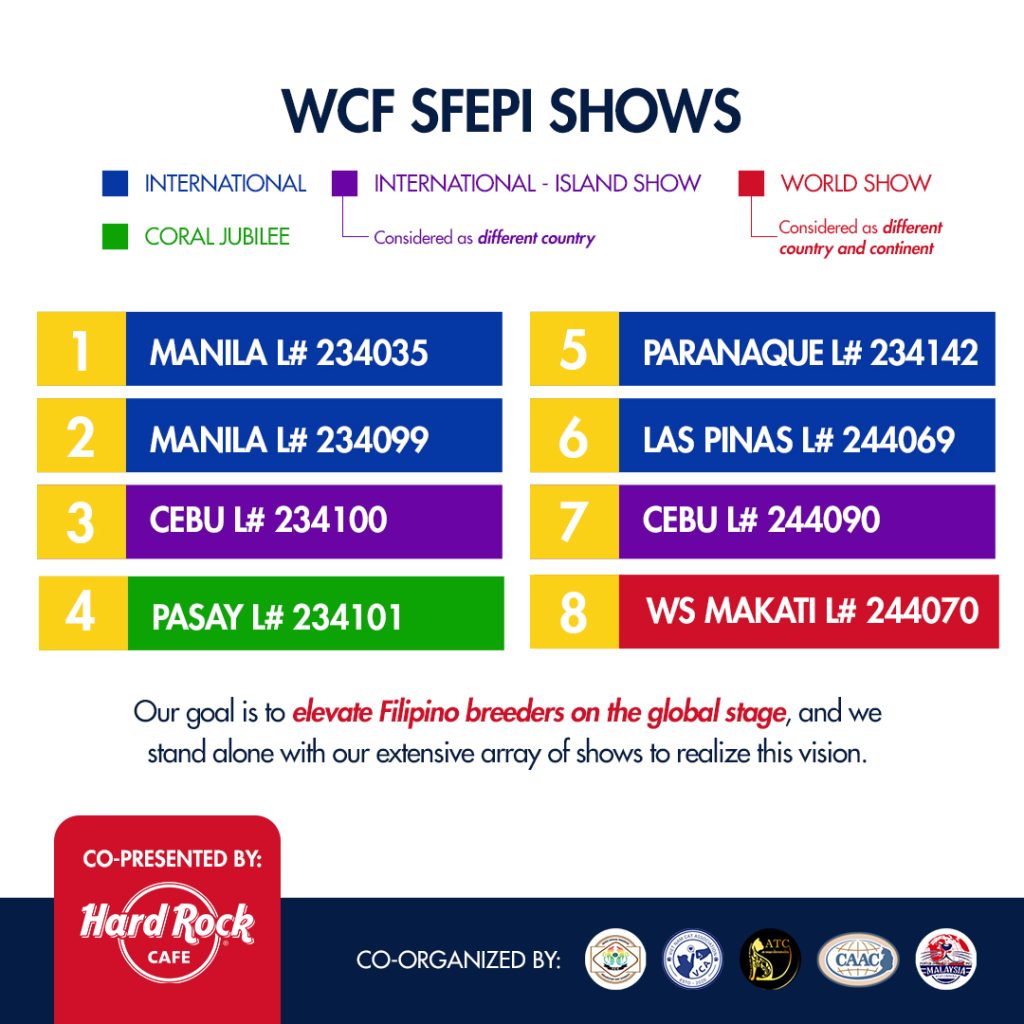 The Philippines' First World Cat Show this June 14-15 and many meow-rrrr to come by World Cat Federation (SFEPI) co-presented by Hard Rock Cafe Manila 4 WCF SFEPI SHOWS