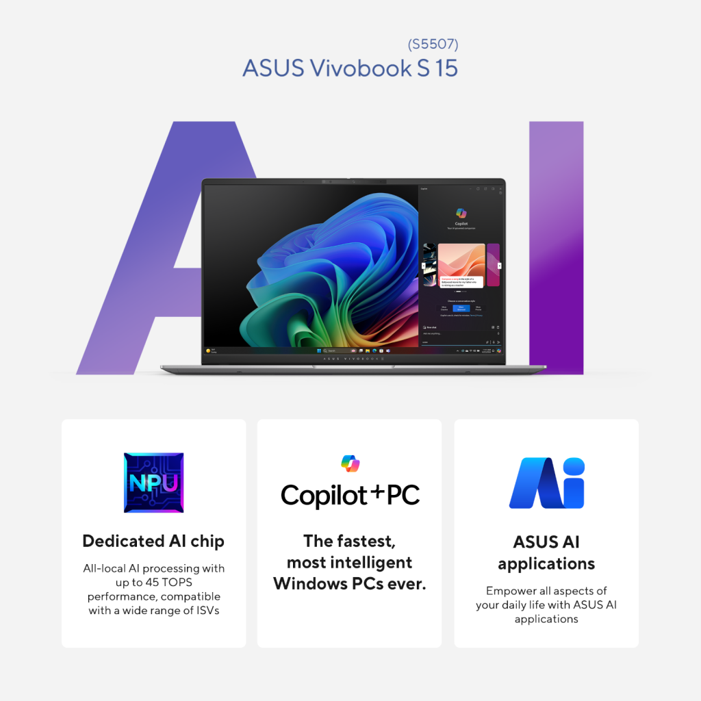 Pre-Order the ASUS Vivobook S 15 Copilot+ PC in the Philippines 8 2 ASUS Vivobook S 15 S5507 AI Rundown