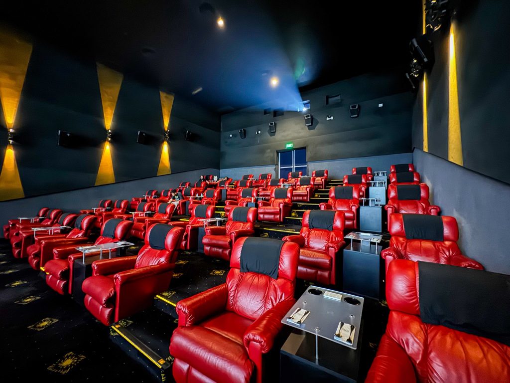 Savor global flavors and experience the action at World Kitchens Platinum Cinema 4 WK PC 40 La Z Boy recliners