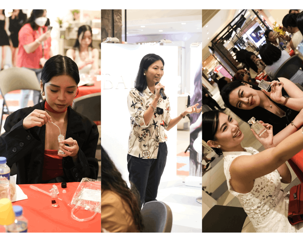 Tsubaki Relaunches in the Philippines: Turn Daily Hair Care Into a Japanese Beauty Ritual 2 Aromatherapist Leanne Go during the perfume making class at the Tsubaki event at Mitsukoshi Mall