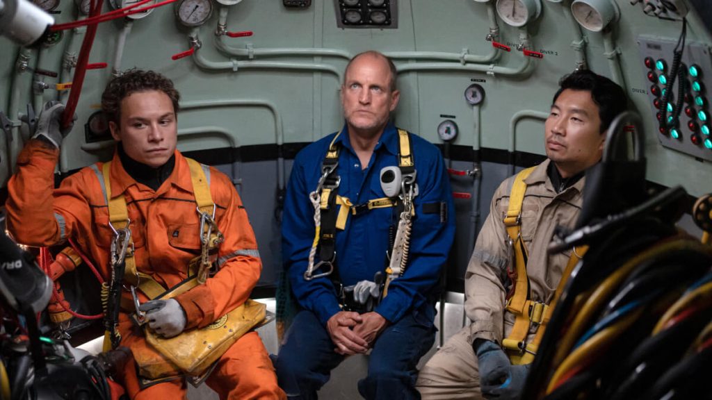 HBO Max Last Breath Credit HBO Max l L to R Photo courtesy of Finn Cole Woody Harrelson Simu Liu l NBCUniversal