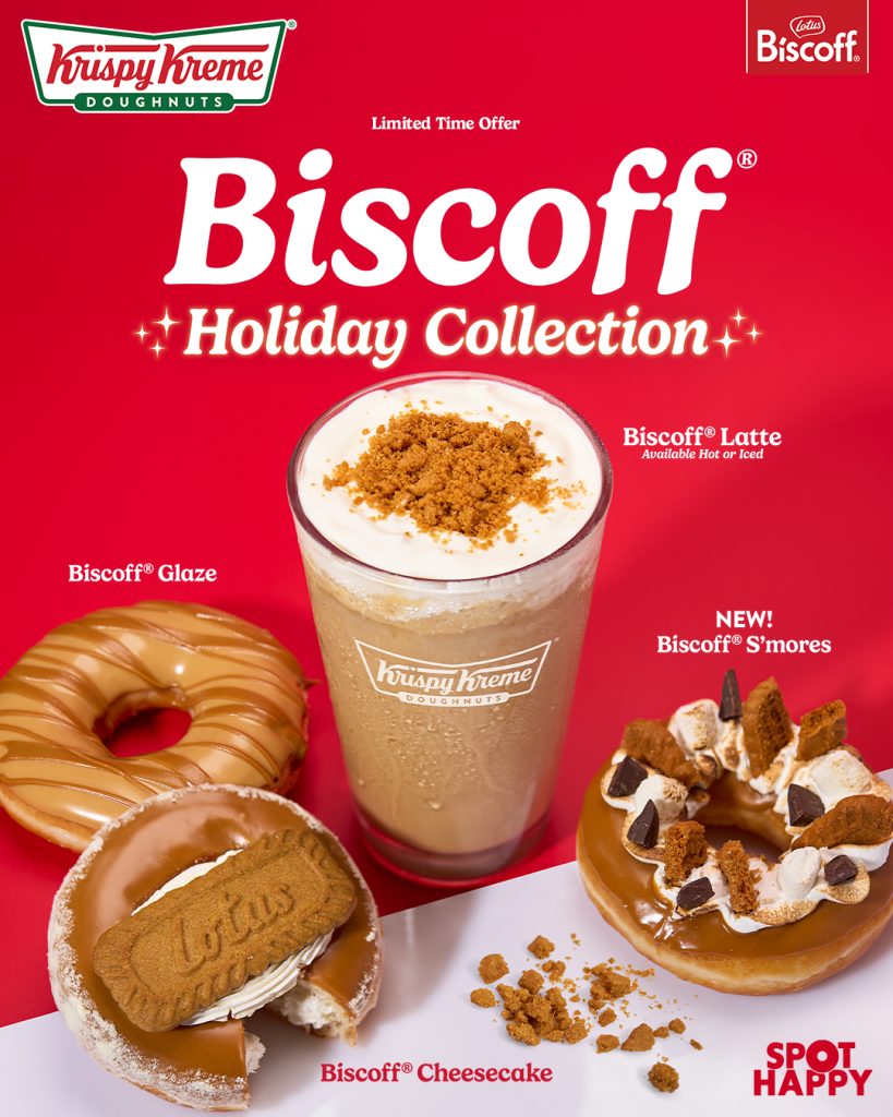 Krispy Kreme Brings Back Its Holiday Biscoff® Collection – Now with a Sweet New Twist 2 The Holiday Biscoff® Collection is a festive lineup of comforting doughnuts and beverages crafted with the iconic Biscoff® spread