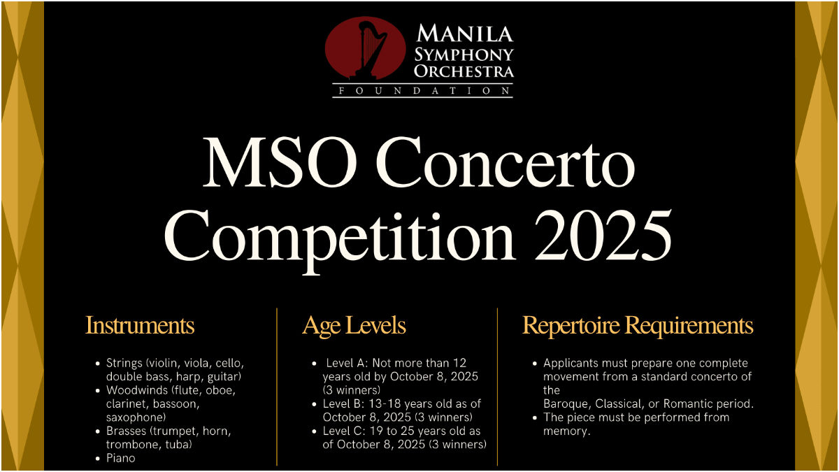 Last Call for Talents: Join the MSO Concerto Competition 2025 Before the October 8 Deadline!