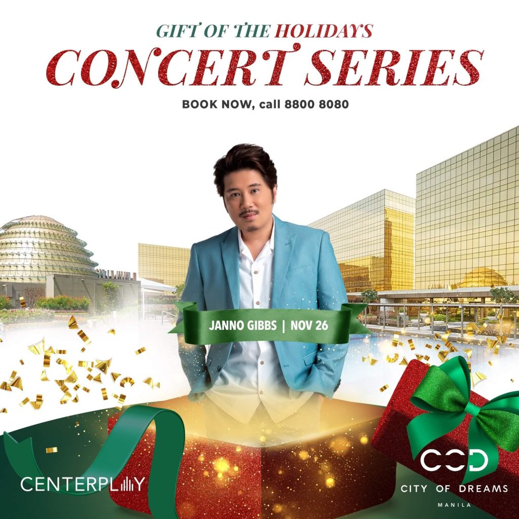 Janno Gibbs Makes a Big Comeback at City of Dreams Manila on Nov 26! 2 Janno Gibbs Concert Series KV Nov 26