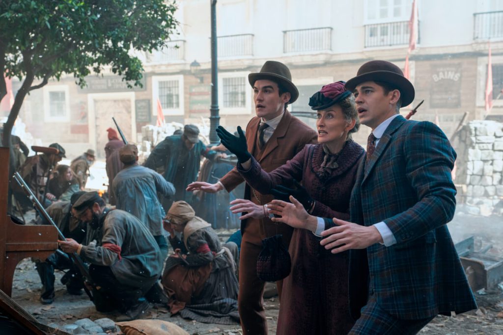 Prime Video Releases Bold First-Look Photos from Guy Ritchie’s 'Young Sherlock' 2 Hero Fiennes Tiffin Donal Finn Natascha McElhone 2 Photo credit Dan Smith