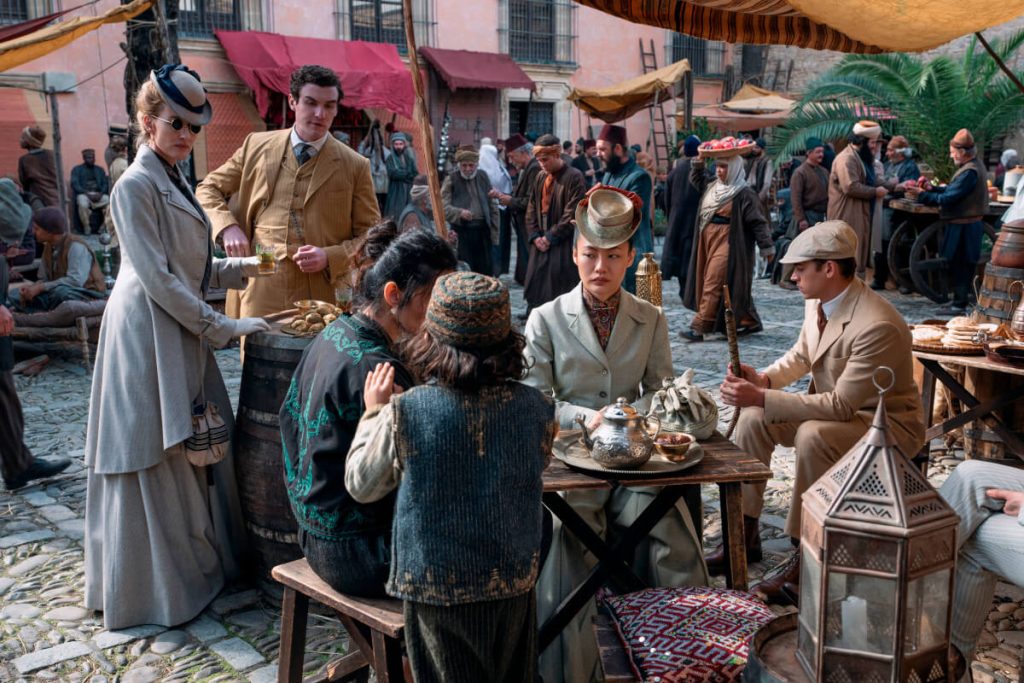 Prime Video Releases Bold First-Look Photos from Guy Ritchie’s 'Young Sherlock' 3 Hero Fiennes Tiffin Donal Finn Zine Tseng Natascha McElhone Photo credit Dan Smith