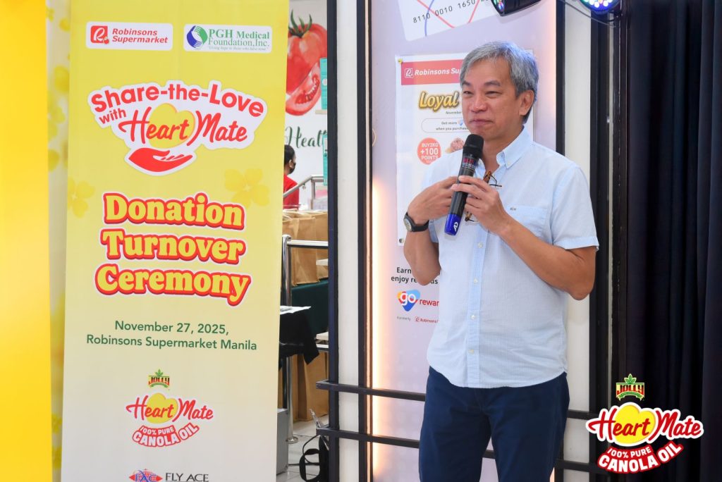 Sharing the Love: ₱1.2M Donated to PGH Medical Foundation as Jolly Heart Mate Canola Oil Extends Community Support 3 PGH Director Dr. Gap Legaspi