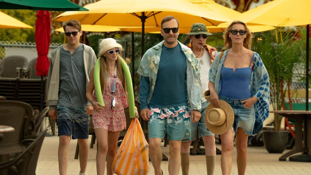 HBO Max Nobody 2 001 L to R Photo Courtesy of Gage Munroe Paisley Cadorath Bob Odenkirk Christopher Lloyd Connie Nielsen l NBCUniversal l HBO Max