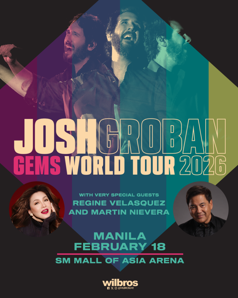 Josh Groban with Regine and Martin Artwork