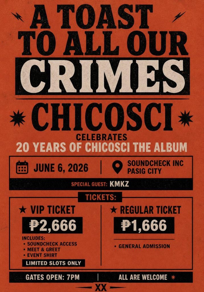 Chicosci to Celebrate 20 Years of Landmark Album With Anniversary Show, Vinyl Release 1 Chicosci Anniv Poster