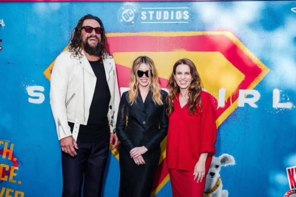 Tickets Now on Sale for DC Studios’ “Supergirl,” Starring Milly Alcock, in Cinemas June 24 2 Supergirl Jason Momoa Milly Alcock Ana Noguiera LA