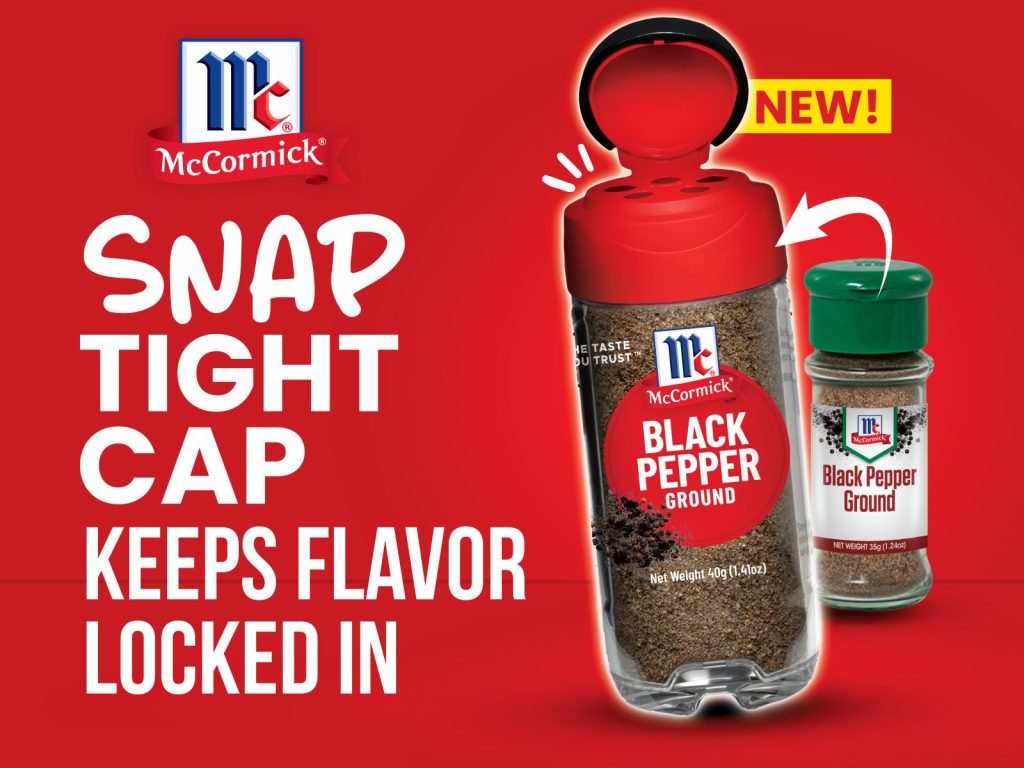 Freshness in Every Snap: McCormick Introduces the SnapTight Cap that Seals in Flavor and Aroma 1 McCormick Snaptight Cap