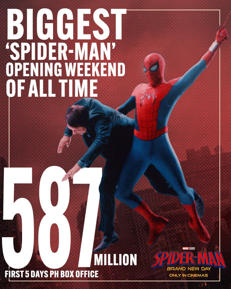 “Spider-Man: Brand New Day” Earns ₱586.9 Million, Sets Sony Pictures PH Opening Weekend Record 1 SMBND openingweekend