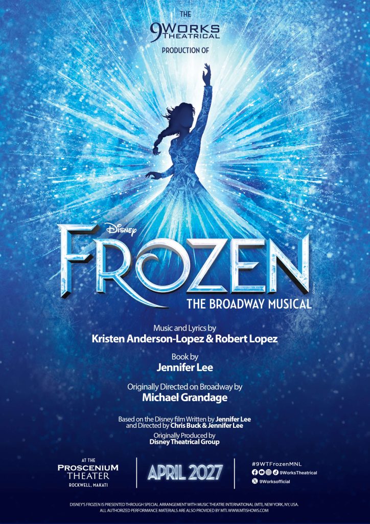 Disney’s Frozen The Broadway Musical Comes to Manila in April 2027 1 9WT Frozen poster