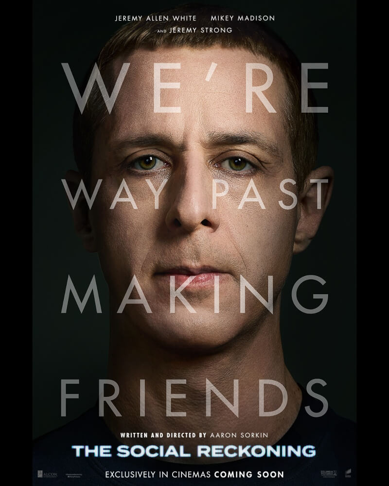 Watch the “The Social Reckoning” Trailer: Aaron Sorkin Returns to the World of “The Social Network” in Cinemas October 7 3 TSR poster2