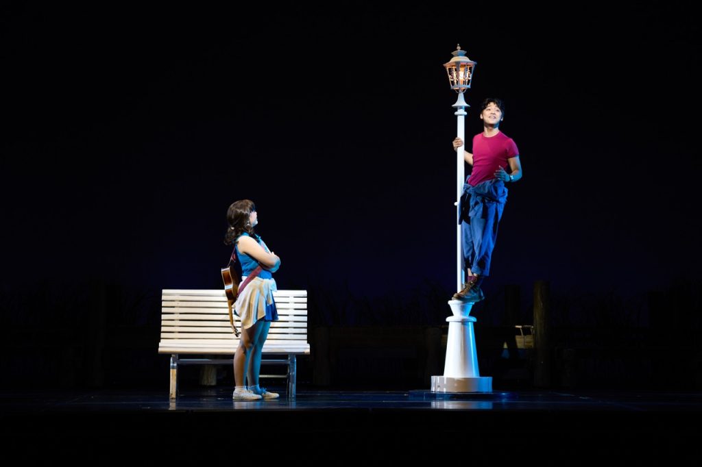 THEATER REVIEW: A Polished Production with Great Performances, 'The Notebook' Struggles to Hit Its Emotional Zenith 7 Theatre Group Asia s The Notebook The Musical Sheena Belarmino as Younger Allie Benedix Ramos as Younger Noah TGA