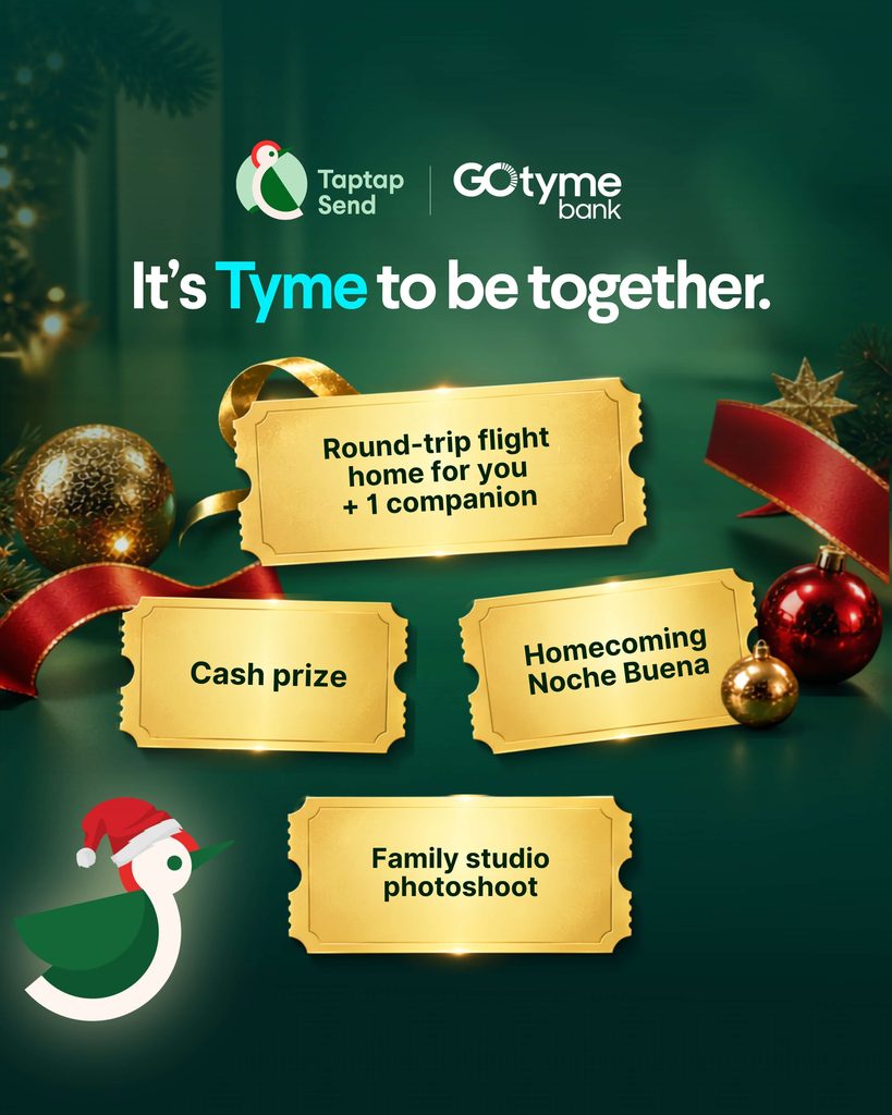 Taptap Send Honors Overseas Filipinos with a heartfelt Campaign and a chance to fly Home for Christmas 2 Prizes